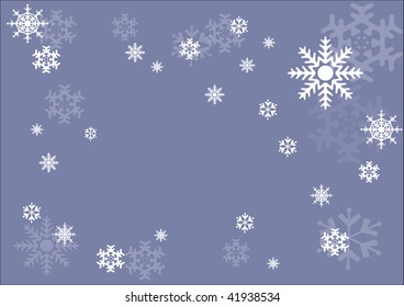 Weihnachtskarte: Schneeflocken