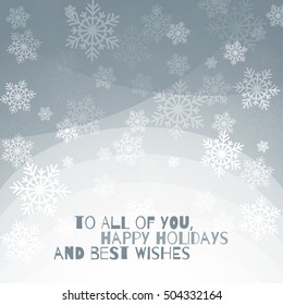 Christmas card with snowflakes