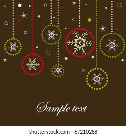 Christmas card with snowflakes