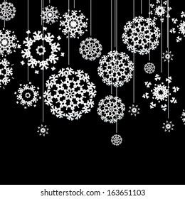 Christmas card with snowflakes. + EPS10 vector file
