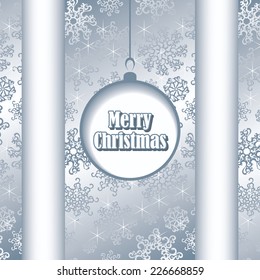 Christmas card with snowflakes. Original design       