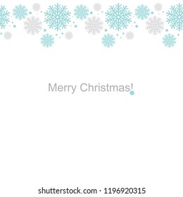 Christmas card with snowflakes. Vector snowflakes. 