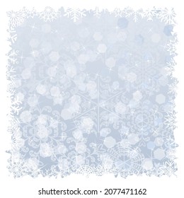 christmas card with snowflakes - vector illustration