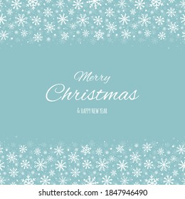 Christmas card with snowflakes and wishes. Vector