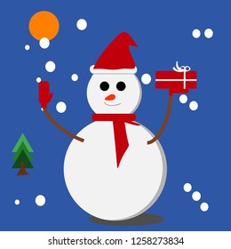 christmas card snowman