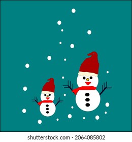 christmas card with snowman design