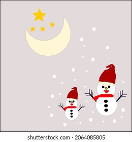 christmas card with snowman design