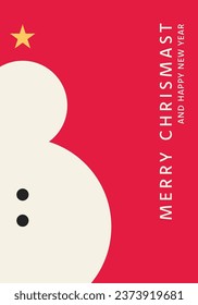 Christmas card with snowman. eps10