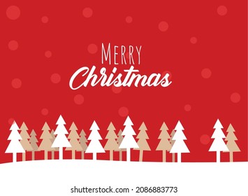 christmas card with snowscape scene