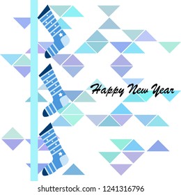 christmas card, christmas sock, vector background