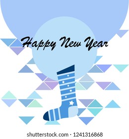 christmas card, christmas sock, vector background