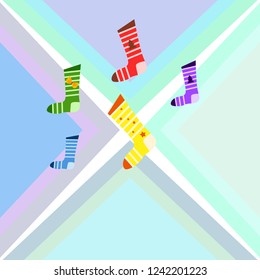 christmas card, christmas sock, vector background