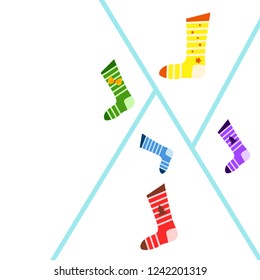 christmas card, christmas sock, vector background
