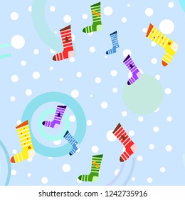 christmas card, christmas sock, vector background