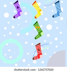 christmas card, christmas sock, vector background