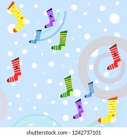 christmas card, christmas sock, vector background