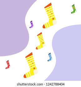 christmas card, christmas sock, vector background