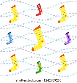 christmas card, christmas sock, vector background