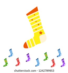 christmas card, christmas sock, vector background