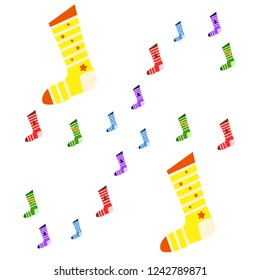 christmas card, christmas sock, vector background