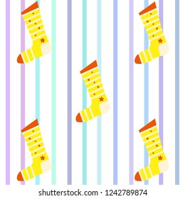 christmas card, christmas sock, vector background