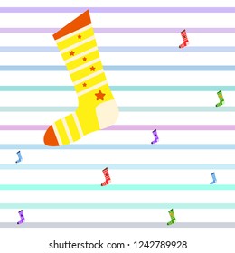 christmas card, christmas sock, vector background