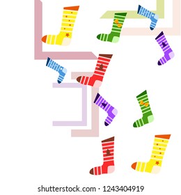 christmas card, christmas sock, vector background