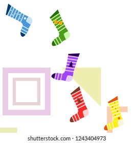 christmas card, christmas sock, vector background