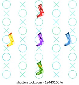 christmas card, christmas sock, vector background
