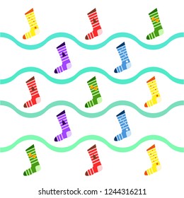 christmas card, christmas sock, vector background