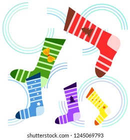 christmas card, christmas sock, vector background