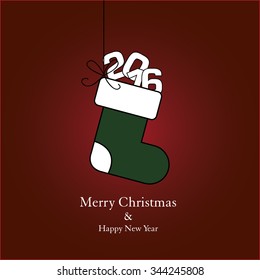 Christmas card with christmas socks