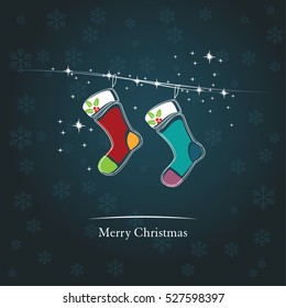 Christmas card with socks