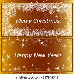 Christmas card with space for text on the background of snowflakes