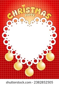 Christmas card  with star in flat and 3d style 2024 new year on red green  background party empty template for text Event banner for celebration 
