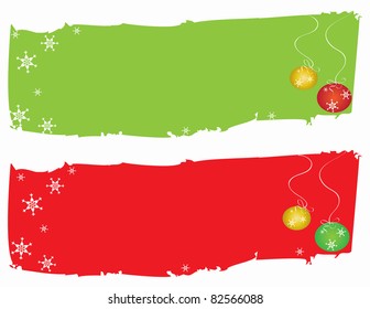 Christmas card with stars and balls