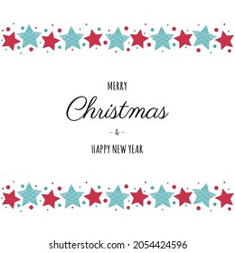 Christmas card with stars and wishes. Vector