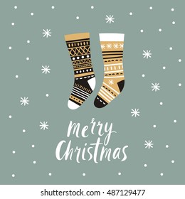 Christmas card,  Christmas stocking