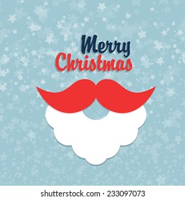 Christmas Card with Stylish Typhography , with Santa Face