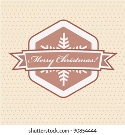 Christmas Card Template with Label