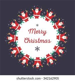 Christmas card template. Christmas Posters. Vector illustration. Template for Greeting Scrap booking, Congratulations, Invitations.