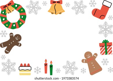 christmas card template that cute christmas items are designed on