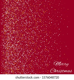 Christmas card template. Winter banner beautiful design for decoration invintation voucher. Amazing wood greeting card, banner with Christmas tree and Gift Box.
