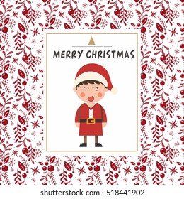 Christmas card template,about Santa Claus