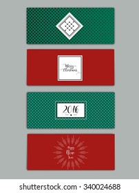 Christmas card templates. Christmas Posters set. Vector illustration. Template for Greeting Congratulations, Invitations.