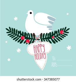 Christmas card templates. Christmas Posters. Vector illustration. Template for Greeting Scrapbooking, Congratulations, Invitations. Christmas gift tags with christmas deco