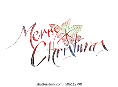 Christmas card text design vector background