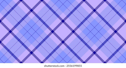 Christmas card texture pattern tartan, stylish textile plaid background. Africa check vector seamless fabric in indigo and blue colors palette.