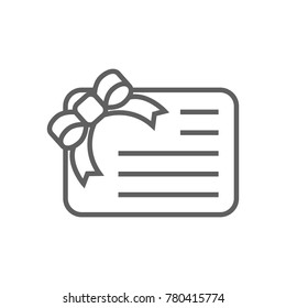 Christmas card thin icon vector