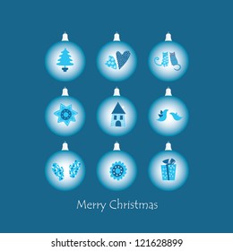 Christmas card with toys